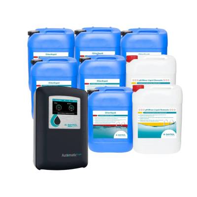 Zestaw Bayrol Automatic Ph / Cl + Ph minus Domestic 20l x2 + Chloriliquide 20l x6