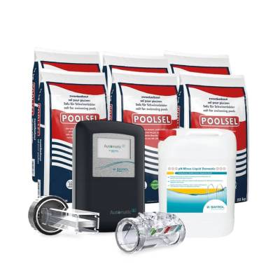 Zestaw Automatic Salt AS5 + pH Minus Domestic 20 l + Sól do basenu 6x25 kg