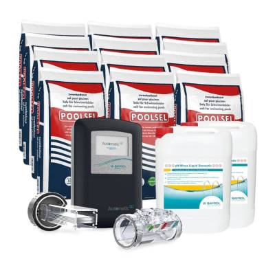 Zestaw Automatic Salt AS7 + pH Minus Domestic 2x20l+ Sól do basenu 12x25 kg