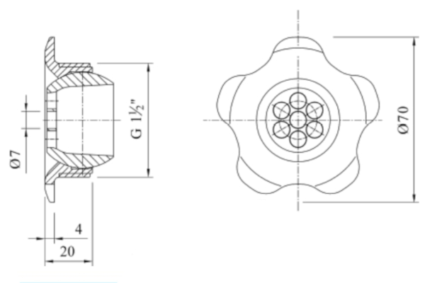 Schemat dysza 7x7 MTS