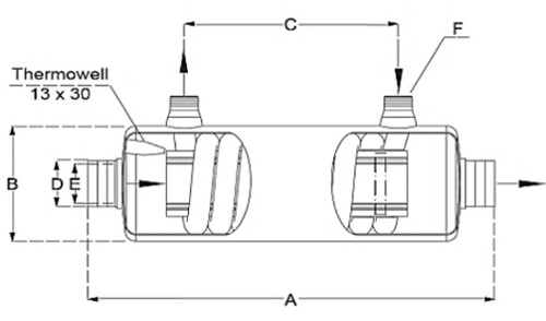 Schemat wymiennika ciepła HTW Swim-Tec