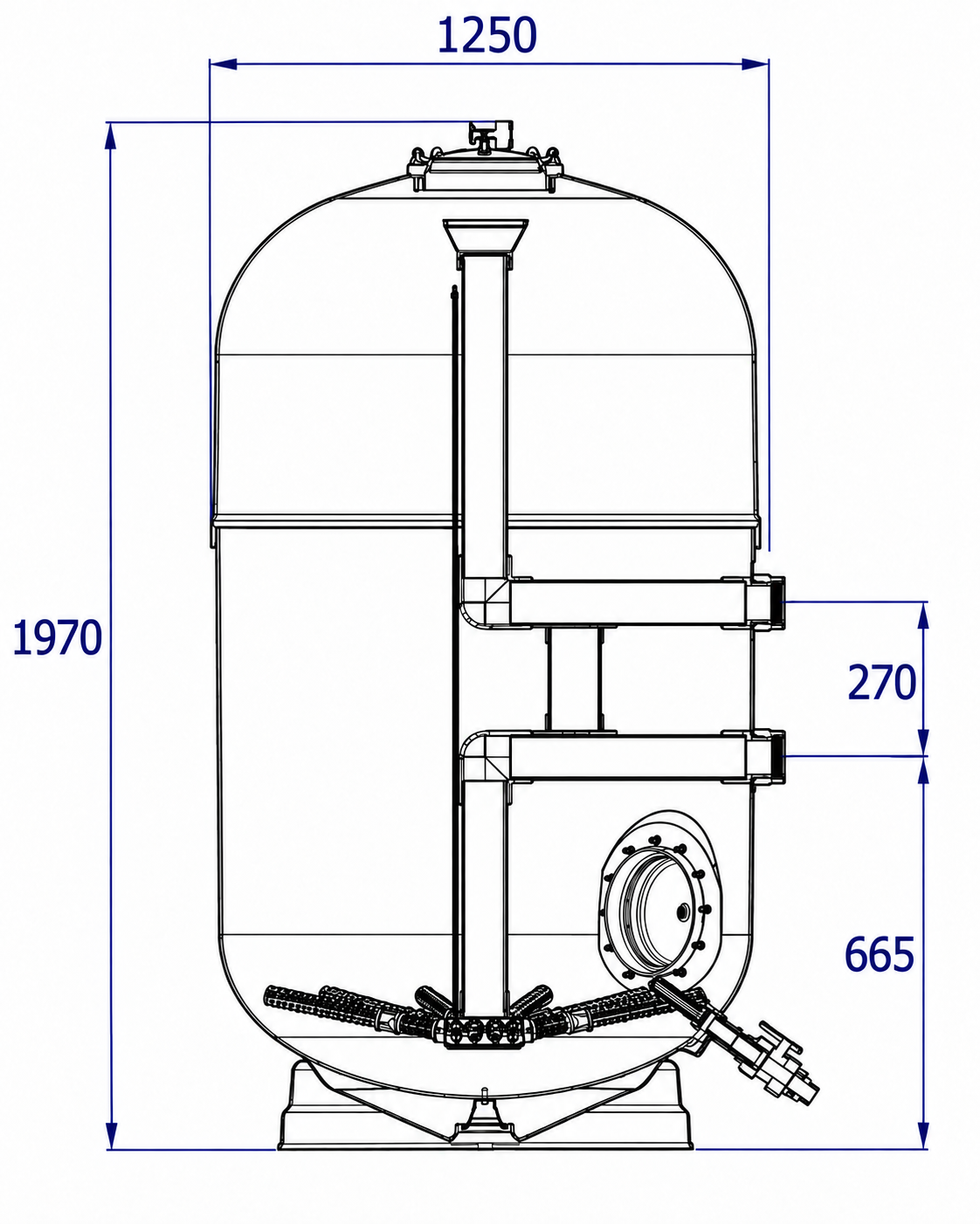 Wymiary filtra Artic 1200