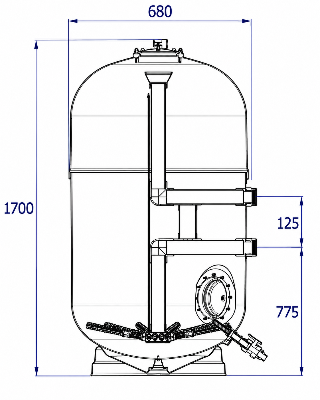 Wymiary filtra Artic 650