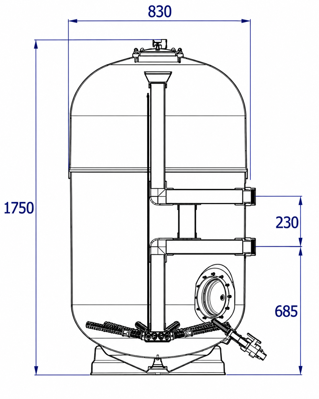 Wymiary filtra Artic 800