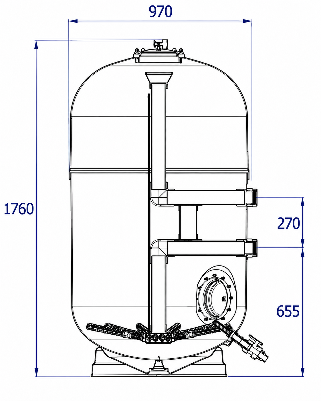 Wymiary filtra Artic 950