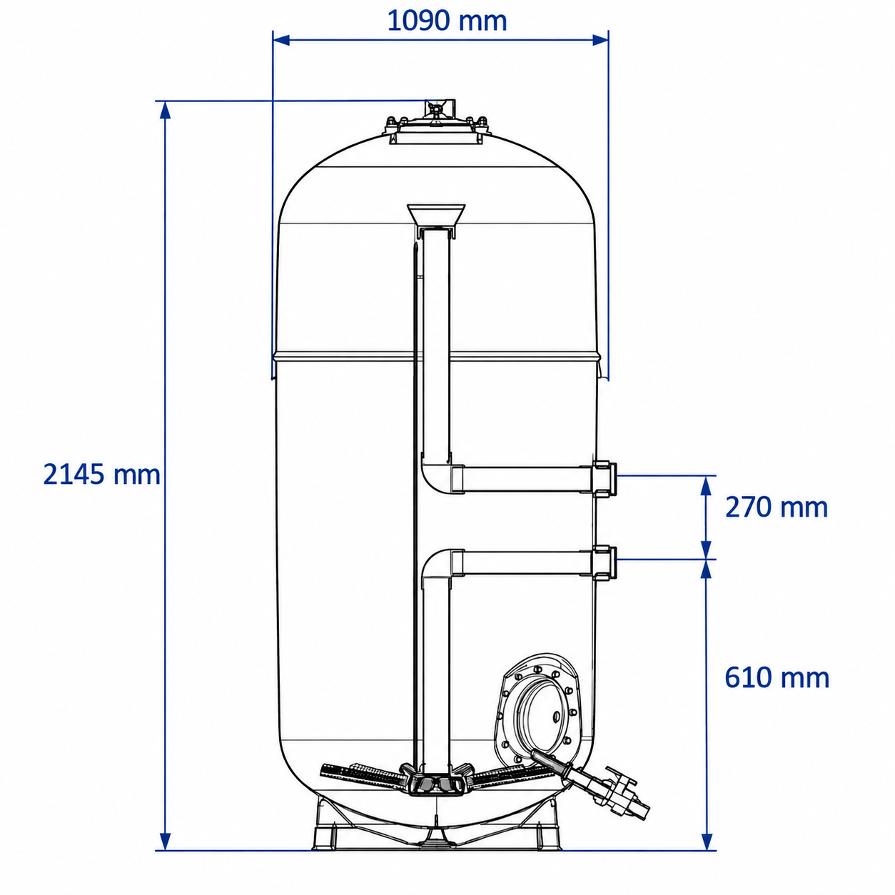 Wymiary filtra artic 1050