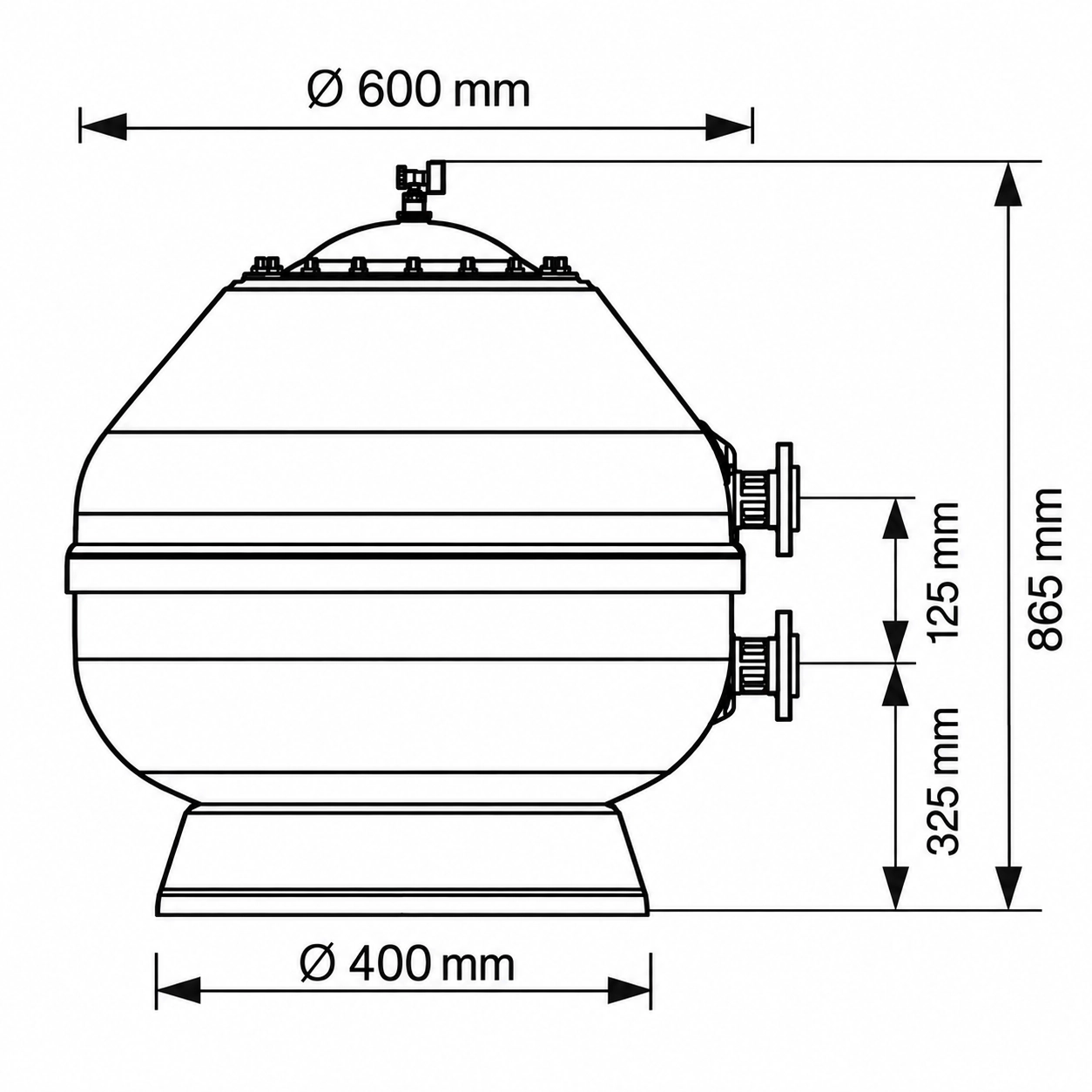Filtr piaskowy Vesubio 600