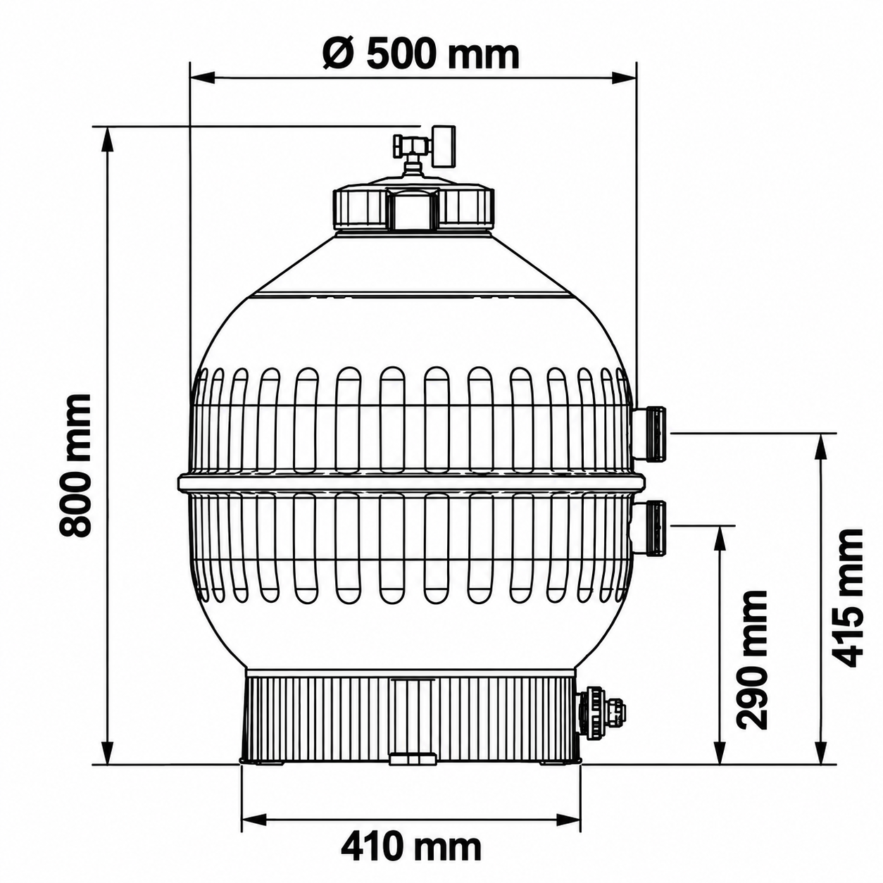 Wymiary filtra Cantabric 500