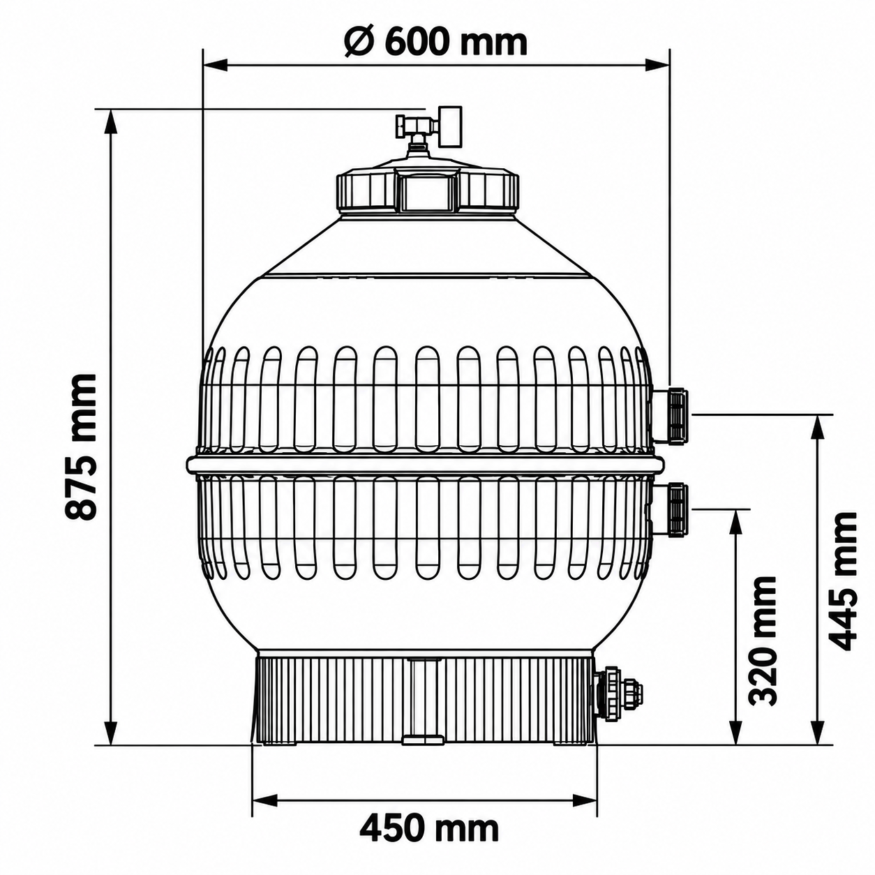 Wymiary filtra Cantabric 600